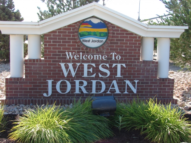 West Jordan welcome sign